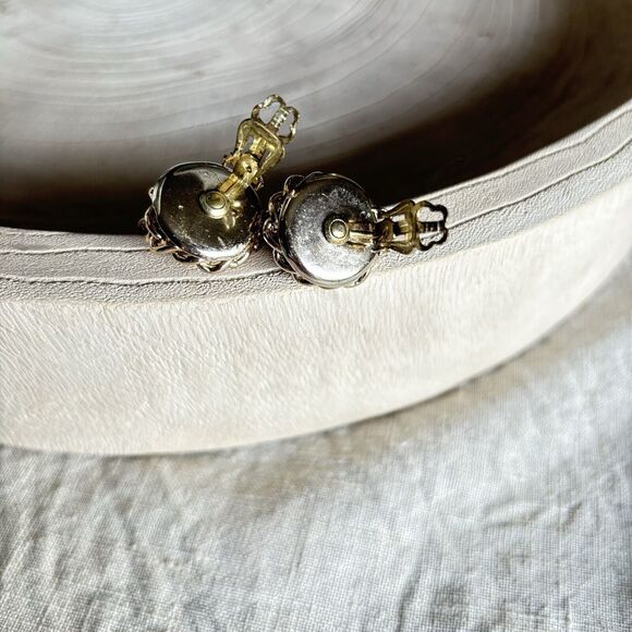 Vtg Gold Tassel Chain Clip On Dangle Earrings Japan Statement Night Out Dress Up - Picture 10 of 12